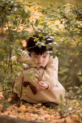 银杏树下的童年 青柠檬儿童摄影的人像艺术